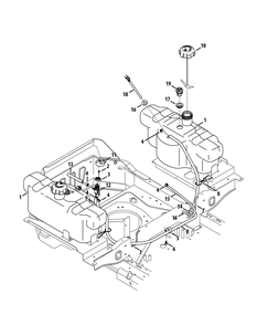 Fuel Tank Diagram and Parts List for Z-FORCELZ48 (53ATDAGB-53ATDAGB050)(2014) Cub Cadet Lawn Tractor